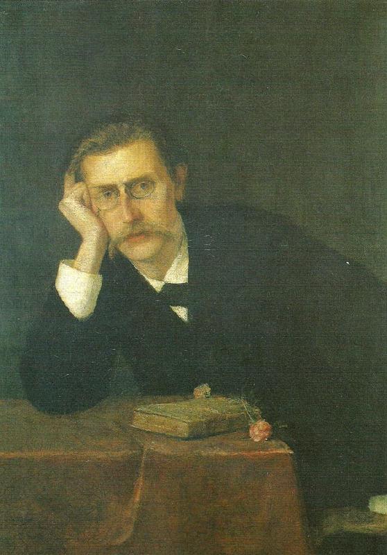 Ernst Josephson portratt av j.p. jacobsen Sweden oil painting art